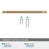 Amerock, Collet, 10 1/16" (256mm) Straight Pull, Golden Champagne - mounting hardware