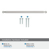 Amerock, Collet, 12 5/8" (320mm) Straight Pull, Polished Nickel - mounting hardware Amerock, Collet, 12 5/8" (320mm) Straight Pull, Polished Nickel - mounting hardware