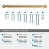 Amerock, Cowrie, 12" (305mm) Straight Appliance Pull, Champagne Bronze - mounting hardware Amerock, Cowrie, 12" (305mm) Straight Appliance Pull, Champagne Bronze - mounting hardware
