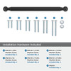 Amerock, Cowrie, 12" (305mm) Straight Appliance Pull, Matte Black - mounting hardware Amerock, Cowrie, 12" (305mm) Straight Appliance Pull, Matte Black - mounting hardware