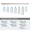 Amerock, Cowrie, 18" Straight Appliance Pull, Polished Nickel - mounting hardware Amerock, Cowrie, 18" Straight Appliance Pull, Polished Nickel - mounting hardware