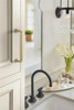 Amerock, Cowrie, 5 1/16" (128mm) Straight Pull, Golden Champagne - installed 1