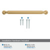 Amerock, Cowrie, 6 5/16" (160mm) Straight Pull, Champagne Bronze - mounting hardware Amerock, Cowrie, 6 5/16" (160mm) Straight Pull, Champagne Bronze - mounting hardware