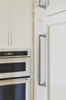 Amerock, Cowrie, 8 13/16" (224mm) Straight Pull, Satin Nickel - installed 1