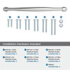Amerock, Enlivity, 12" (305mm) Straight Appliance Pull, Polished Chrome - mounting hardware
