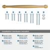 Amerock, Enlivity, 12" (305mm) Straight Appliance Pull, Champagne Bronze - mounting hardware Amerock, Enlivity, 12" (305mm) Straight Appliance Pull, Champagne Bronze - mounting hardware