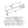 Amerock, Enlivity, 18" Straight Appliance Pull, Golden Champagne - technical Amerock, Enlivity, 18" Straight Appliance Pull, Golden Champagne - technical
