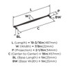 Amerock, Enlivity, 18" Straight Appliance Pull, Oil Rubbed Bronze - technical Amerock, Enlivity, 18" Straight Appliance Pull, Oil Rubbed Bronze - technical