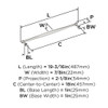 Amerock, Enlivity, 18" Straight Appliance Pull, Polished Nickel - technical