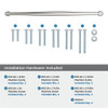 Amerock, Enlivity, 18" Straight Appliance Pull, Polished Nickel - mounting hardware