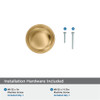 Amerock, Enlivity, 1 1/4" (32mm)  Round Knob, Champagne Bronze - mounting hardware