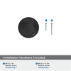 Amerock, Enlivity, 1 1/4" (32mm)  Round Knob, Matte Black - mounting hardware Amerock, Enlivity, 1 1/4" (32mm)  Round Knob, Matte Black - mounting hardware