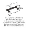 Amerock, Enlivity, 3" (76mm) Straight Pull, Oil Rubbed Bronze - technical Amerock, Enlivity, 3" (76mm) Straight Pull, Oil Rubbed Bronze - technical