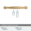 Amerock, Enlivity, 5 1/16" (128mm) Straight Pull, Champagne Bronze - mounting hardware