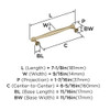 Amerock, Enlivity, 6 5/16" (160mm) Straight Pull, Golden Champagne - technical