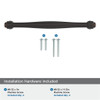 Amerock, Enlivity, 6 5/16" (160mm) Straight Pull, Oil Rubbed Bronze - mounting hardware