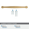 Amerock, Enlivity, 7 9/16" (192mm) Straight Pull, Champagne Bronze - mounting hardware