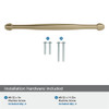 Amerock, Enlivity, 8 13/16" (224mm) Straight Pull, Golden Champagne - mounting hardware