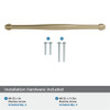 Amerock, Enlivity, 10 1/16" (256mm) Straight Pull, Golden Champagne - mounting hardware