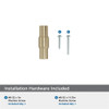 Amerock, Faircrest, 2" Pull Knob, Golden Champagne - mounting hardware Amerock, Faircrest, 2" Pull Knob, Golden Champagne - mounting hardware