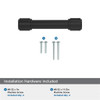 Amerock, Faircrest, 3" (76mm) Straight Pull, Matte Black - mounting hardware