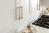 Amerock, Faircrest, 3 3/4" (96mm) Straight Pull, Golden Champagne - installed 1 Amerock, Faircrest, 3 3/4" (96mm) Straight Pull, Golden Champagne - installed 1