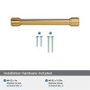 Amerock, Faircrest, 5 1/16" (128mm) Straight Pull, Champagne Bronze - mounting hardware Amerock, Faircrest, 5 1/16" (128mm) Straight Pull, Champagne Bronze - mounting hardware