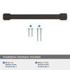 Amerock, Faircrest, 6 5/16" (160mm) Straight Pull, Oil Rubbed Bronze - mounting hardware Amerock, Faircrest, 6 5/16" (160mm) Straight Pull, Oil Rubbed Bronze - mounting hardware