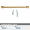 Amerock, Faircrest, 8 13/16" (224mm) Straight Pull, Champagne Bronze - mounting hardware