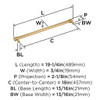Amerock, Faraday, 18" Straight Appliance Pull, Champagne Bronze - technical Amerock, Faraday, 18" Straight Appliance Pull, Champagne Bronze - technical