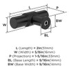 Amerock, Faraday, 2" Pull Knob, Matte Black - technical