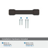 Amerock, Faraday, 3" (76mm) Straight Pull, Oil Rubbed Bronze - mounting hardware