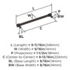 Amerock, Faraday, 8 13/16" (224mm) Straight Pull, Oil Rubbed Bronze - technical