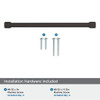 Amerock, Faraday, 10 1/16" (256mm) Straight Pull, Oil Rubbed Bronze - mounting hardware