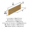 Amerock, Ladera, 3 3/4" (96mm) Pull Backplate, Champagne Bronze - technical Amerock, Ladera, 3 3/4" (96mm) Pull Backplate, Champagne Bronze - technical