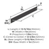 Amerock, Ladera, 12 5/8" (320mm) Pull Backplate, Oil Rubbed Bronze - technical