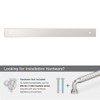 Amerock, Ladera, 12" (305mm) Pull Backplate, Polished Nickel - mounting hardware Amerock, Ladera, 12" (305mm) Pull Backplate, Polished Nickel - mounting hardware