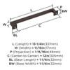 Amerock, Lintel, 12" (305mm) Straight Appliance Pull, Oil Rubbed Bronze- technical