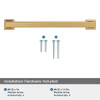 Amerock, Lintel, 6 5/16" (160mm) Straight Pull, Champagne Bronze - mounting hardware