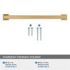 Amerock, Lintel, 7 9/16" (192mm) Straight Pull, Champagne Bronze - mounting hardware Amerock, Lintel, 7 9/16" (192mm) Straight Pull, Champagne Bronze - mounting hardware