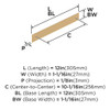 Amerock, Maymont, 10 1/16" (256mm) Pull Backplate, Champagne Bronze - technical Amerock, Maymont, 10 1/16" (256mm) Pull Backplate, Champagne Bronze - technical