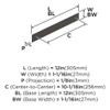 Amerock, Maymont, 10 1/16" (256mm) Pull Backplate, Oil Rubbed Bronze - technical Amerock, Maymont, 10 1/16" (256mm) Pull Backplate, Oil Rubbed Bronze - technical