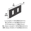 Amerock, Medora, 3 11/16" Length Knob Backplate Oil Rubbed Bronze - technical