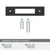 Amerock, Medora, 3 3/4" (96mm) Pull Backplate, Matte Black - mounting hardware