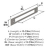 Amerock, Medora, 12" (305mm) Pull Backplate, Satin Nickel - technical