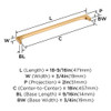 Amerock, Merced, 18" Straight Appliance Pull, Champagne Bronze - technical