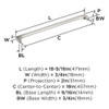 Amerock, Merced, 18" Straight Appliance Pull, Satin Nickel - technical
