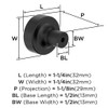 Amerock, Merced, 1 1/4" (32mm)  Round Knob, Matte Black - technical Amerock, Merced, 1 1/4" (32mm)  Round Knob, Matte Black - technical