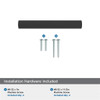Amerock, Merced, 3" (76mm) Straight Pull, Matte Black - mounting hardware