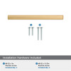 Amerock, Merced, 5 1/16" (128mm) Straight Pull, Champagne Bronze - mounting hardware Amerock, Merced, 5 1/16" (128mm) Straight Pull, Champagne Bronze - mounting hardware